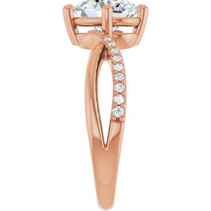 10K Rose Gold 9x7 mm Oval Ring Mounting – image 7