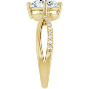 18K Yellow Gold 9x7 mm Oval Ring Mounting – image 7