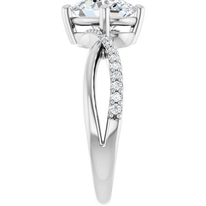 Platinum 9x7 mm Oval Ring Mounting – image 7