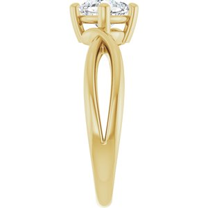 14K Yellow Gold 5.5x5.5 mm Cushion Ring Mounting – image 7