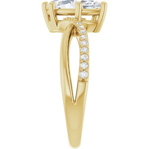 18K Yellow Gold 11x5.5 mm Marquise Ring Mounting – image 7
