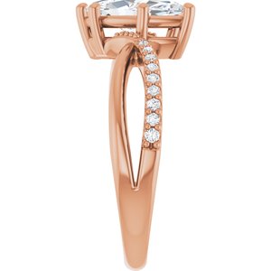 14K Rose Gold 11x5.5 mm Marquise Ring Mounting – image 7