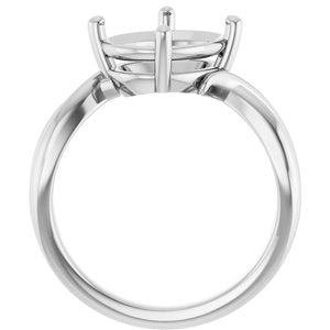 Sterling Silver 11x9 mm Oval Ring Mounting – image 4