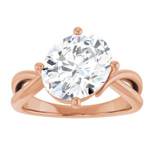 14K Rose Gold 11x9 mm Oval Ring Mounting – image 5