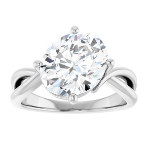 Continuum Sterling Silver 11x9 mm Oval Ring Mounting – image 5