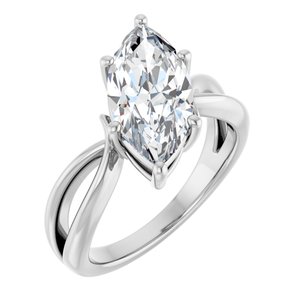 Continuum Sterling Silver 15x7 mm Marquise Ring Mounting