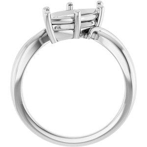 18K White Gold 15x7 mm Marquise Ring Mounting – image 4