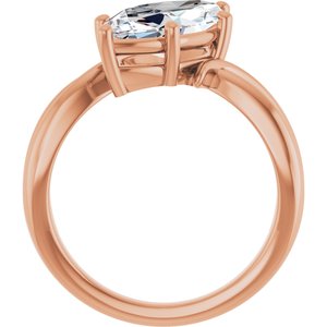 18K Rose Gold 15x7 mm Marquise Ring Mounting – image 3