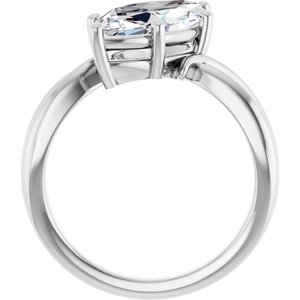 14K White Gold 15x7 mm Marquise Ring Mounting – image 3