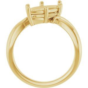 14K Yellow Gold 15x7 mm Marquise Ring Mounting – image 4
