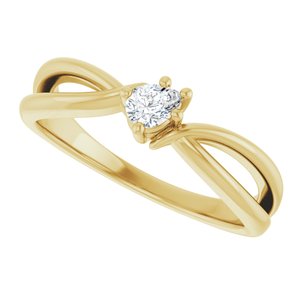 10K Yellow Gold 4x3 mm Pear Ring Mounting – image 8