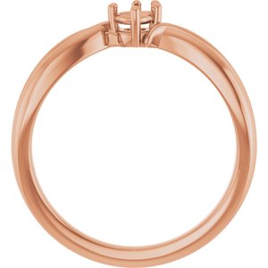 10K Rose Gold 4x3 mm Pear Ring Mounting – image 4