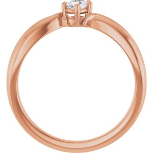 10K Rose Gold 4x3 mm Pear Ring Mounting – image 3