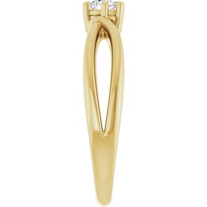 18K Yellow Gold 4x3 mm Pear Ring Mounting – image 7
