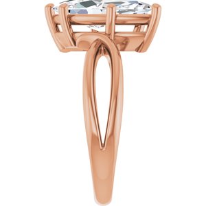 10K Rose Gold 15x7 mm Marquise Ring Mounting – image 7