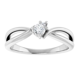 14K White Gold 4x3 mm Pear Ring Mounting – image 5