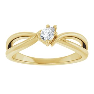 10K Yellow Gold 4x3 mm Pear Ring Mounting – image 5