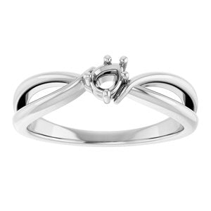 18K White Gold 4x3 mm Pear Ring Mounting – image 6
