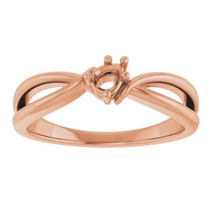 14K Rose Gold 4x3 mm Pear Ring Mounting – image 6