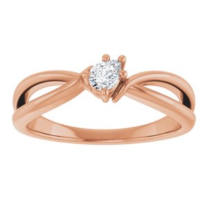 14K Rose Gold 4x3 mm Pear Ring Mounting – image 5