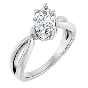 Continuum Sterling Silver 8.5x5.5 mm Pear Ring Mounting