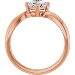 10K Rose Gold 5.5x5.5 mm Cushion Ring Mounting – image 3