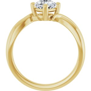 14K Yellow Gold 5.5x5.5 mm Cushion Ring Mounting – image 3