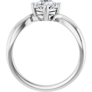 14K X1 White Gold 5.5x5.5 mm Cushion Ring Mounting – image 3