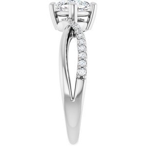 14K X1 White Gold 5.5x5.5 mm Cushion Ring Mounting – image 7