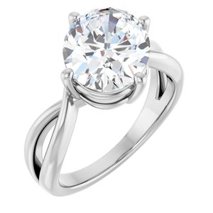 Continuum Sterling Silver 11x9 mm Oval Ring Mounting