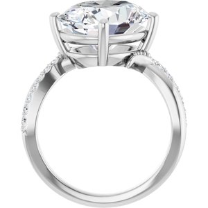 Continuum Sterling Silver 13x11 mm Oval Ring Mounting – image 3