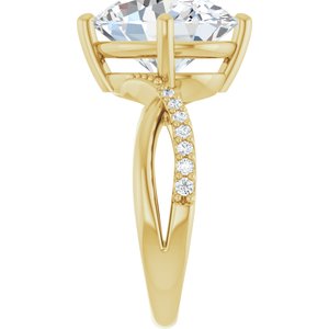 18K Yellow Gold 13x11 mm Oval Ring Mounting – image 7