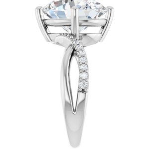 Sterling Silver 13x11 mm Oval Ring Mounting – image 7