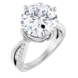 Continuum Sterling Silver 13x11 mm Oval Ring Mounting