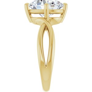 18K Yellow Gold 11x9 mm Oval Ring Mounting – image 7