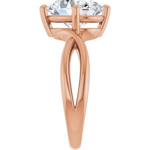 18K Rose Gold 11x9 mm Oval Ring Mounting – image 7