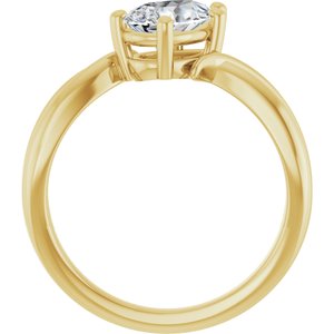 10K Yellow Gold 8.5x5.5 mm Pear Ring Mounting – image 3