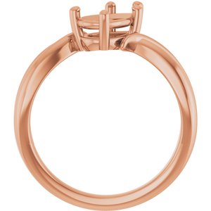 10K Rose Gold 8.5x5.5 mm Pear Ring Mounting – image 4