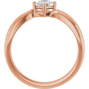 10K Rose Gold 3.5x3.5 mm Square Ring Mounting – image 3