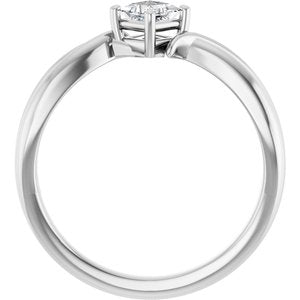 Continuum Sterling Silver 3.5x3.5 mm Square Ring Mounting – image 3