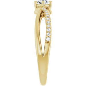 18K Yellow Gold 3.5 mm Round Ring Mounting – image 7