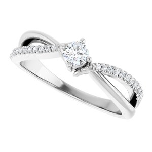 10K White Gold 3.5 mm Round Ring Mounting – image 8