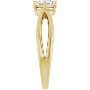 18K Yellow Gold 3.5x3.5 mm Square Ring Mounting – image 7