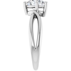 14K X1 White Gold 8.5x5.5 mm Pear Ring Mounting – image 7