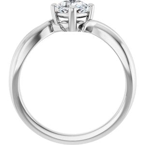 Platinum 5x5 mm Cushion Ring Mounting – image 3
