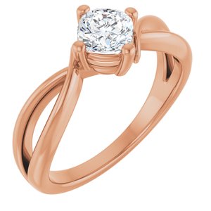 10K Rose Gold 5x5 mm Cushion Ring Mounting
