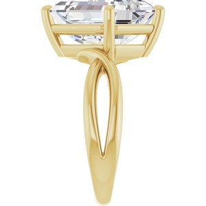 18K Yellow Gold 12x10 mm Emerald Ring Mounting – image 7