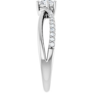 18K White Gold 5x3 mm Pear Ring Mounting – image 7