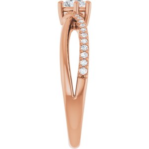 18K Rose Gold 5x3 mm Pear Ring Mounting – image 7