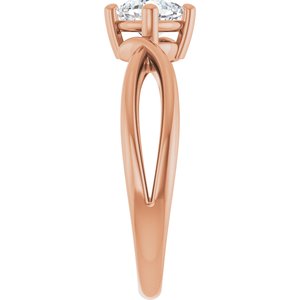 18K Rose Gold 5x5 mm Cushion Ring Mounting – image 7
